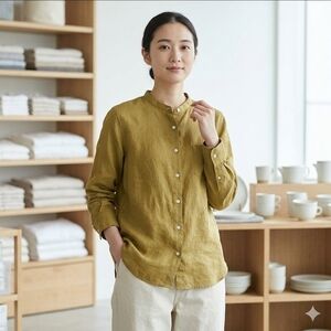 Muji 100% Linen Shirt For Women